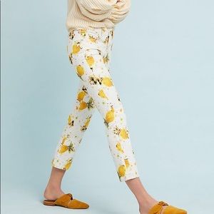 Pilcro and the Letterpress White Lemon Pants